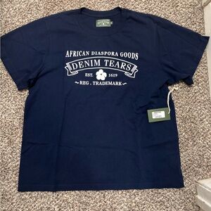 Denim Tears SS navy t-shirt. XXL men’s. NWT.